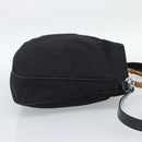 GUCCI Bamboo Hand Bag Nylon 2way Black Silver 001 1577 2615 Auth gh2147-4