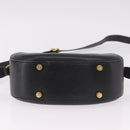 Salvatore Ferragamo Shoulder Bag Leather Black Gold Auth gh2148-10