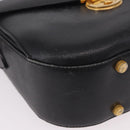 Salvatore Ferragamo Shoulder Bag Leather Black Gold Auth gh2148-11