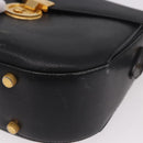 Salvatore Ferragamo Shoulder Bag Leather Black Gold Auth gh2148-12