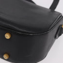 Salvatore Ferragamo Shoulder Bag Leather Black Gold Auth gh2148-14