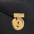 Salvatore Ferragamo Shoulder Bag Leather Black Gold Auth gh2148-15