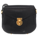 Salvatore Ferragamo Shoulder Bag Leather Black Gold Auth gh2148-2