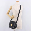 Salvatore Ferragamo Shoulder Bag Leather Black Gold Auth gh2148-26