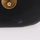 Salvatore Ferragamo Shoulder Bag Leather Black Gold Auth gh2148-3