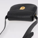 Salvatore Ferragamo Shoulder Bag Leather Black Gold Auth gh2148-7