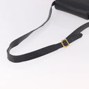 Salvatore Ferragamo Shoulder Bag Leather Black Gold Auth gh2148-8