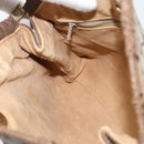 GUCCI GG Plus Supreme Shoulder Bag PVC Beige Gold Auth gh2149-18