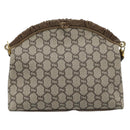 GUCCI GG Plus Supreme Shoulder Bag PVC Beige Gold Auth gh2149-2