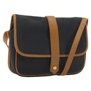 SAINT LAURENT Shoulder Bag PVC Canvas Black Gold Auth gh2150-1
