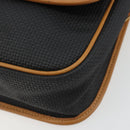 SAINT LAURENT Shoulder Bag PVC Canvas Black Gold Auth gh2150-11