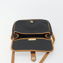 SAINT LAURENT Shoulder Bag PVC Canvas Black Gold Auth gh2150-17