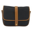 SAINT LAURENT Shoulder Bag PVC Canvas Black Gold Auth gh2150-2