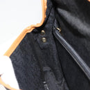SAINT LAURENT Shoulder Bag PVC Canvas Black Gold Auth gh2150-21