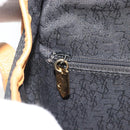 SAINT LAURENT Shoulder Bag PVC Canvas Black Gold Auth gh2150-22