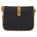 SAINT LAURENT Shoulder Bag PVC Canvas Black Gold Auth gh2150-3