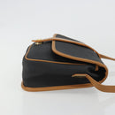 SAINT LAURENT Shoulder Bag PVC Canvas Black Gold Auth gh2150-4