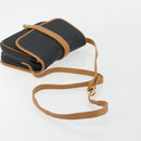 SAINT LAURENT Shoulder Bag PVC Canvas Black Gold Auth gh2150-8