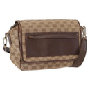 GUCCI GG Canvas Shoulder Bag Beige Gold 001 0375 Auth gh2152-1