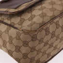GUCCI GG Canvas Shoulder Bag Beige Gold 001 0375 Auth gh2152-11