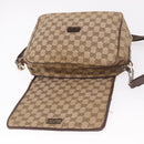 GUCCI GG Canvas Shoulder Bag Beige Gold 001 0375 Auth gh2152-16