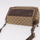 GUCCI GG Canvas Shoulder Bag Beige Gold 001 0375 Auth gh2152-7