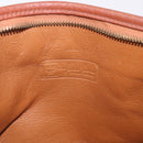MCM Logogram Vicetos Clutch Bag PVC Leather Brown Gold Auth gh2154-9