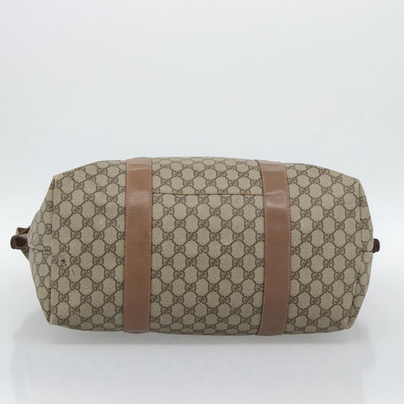 GUCCI GG Supreme Boston Bag Beige Gold 012 1095 6080 Auth gh2155
