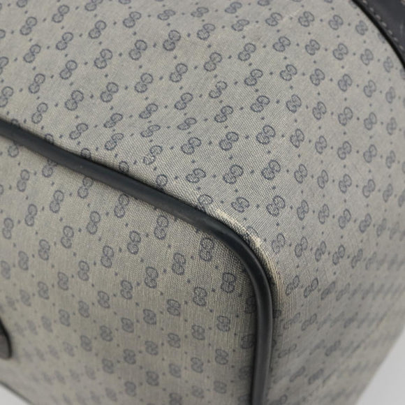 GUCCI Micro GG Supreme Boston Bag PVC Navy Gold 012 39 0079 Auth gh2157