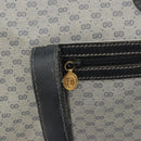 GUCCI Micro GG Supreme Boston Bag PVC Navy Gold 012 39 0079 Auth gh2157-18