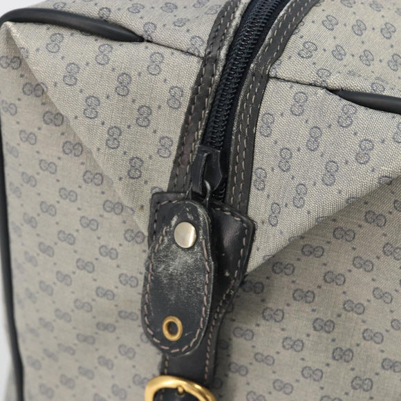 GUCCI Micro GG Supreme Boston Bag PVC Navy Gold 012 39 0079 Auth gh2157