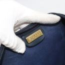 GUCCI Micro GG Supreme Boston Bag PVC Navy Gold 012 39 0079 Auth gh2157-19