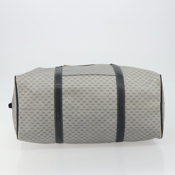 GUCCI Micro GG Supreme Boston Bag PVC Navy Gold 012 39 0079 Auth gh2157