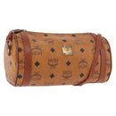 MCM Vicetos Logogram Shoulder Bag PVC Brown Gold Auth gh2158-1