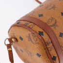 MCM Vicetos Logogram Shoulder Bag PVC Brown Gold Auth gh2158-12