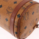 MCM Vicetos Logogram Shoulder Bag PVC Brown Gold Auth gh2158-13