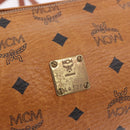 MCM Vicetos Logogram Shoulder Bag PVC Brown Gold Auth gh2158-14
