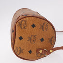 MCM Vicetos Logogram Shoulder Bag PVC Brown Gold Auth gh2158-4