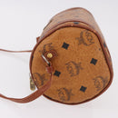 MCM Vicetos Logogram Shoulder Bag PVC Brown Gold Auth gh2158-5