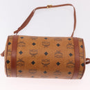MCM Vicetos Logogram Shoulder Bag PVC Brown Gold Auth gh2158-9