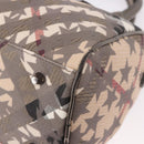 BURBERRY Nova Check Hand Bag PVC 2way Beige Auth gh2159A-16
