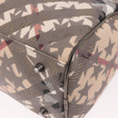 BURBERRY Nova Check Hand Bag PVC 2way Beige Auth gh2159A-18