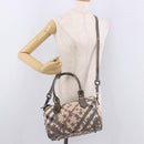 BURBERRY Nova Check Hand Bag PVC 2way Beige Auth gh2159A-25
