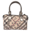 BURBERRY Nova Check Hand Bag PVC 2way Beige Auth gh2159A-2
