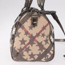 BURBERRY Nova Check Hand Bag PVC 2way Beige Auth gh2159A-5