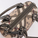 BURBERRY Nova Check Hand Bag PVC 2way Beige Auth gh2159A-6
