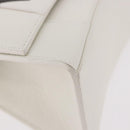 BALENCIAGA Hand Bag Leather White Silver 593546 Auth gh2160A-9