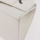 BALENCIAGA Hand Bag Leather White Silver 593546 Auth gh2160A-14