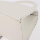 BALENCIAGA Hand Bag Leather White Silver 593546 Auth gh2160A-16