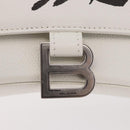 BALENCIAGA Hand Bag Leather White Silver 593546 Auth gh2160A-10